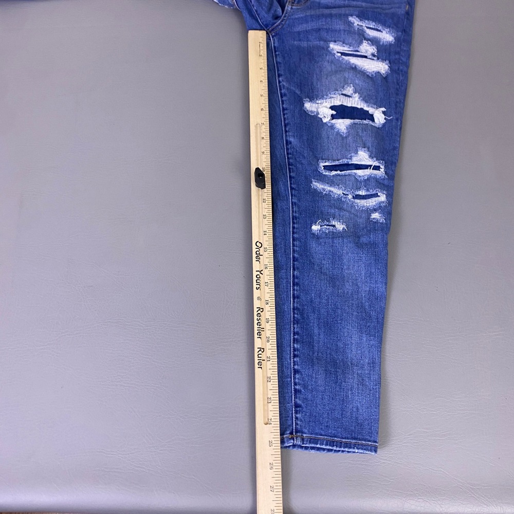 American Eagle Hi-Rise Jegging Jeans Women's 12 Regular Crop Blue Super Stretch - Picture 9 of 12